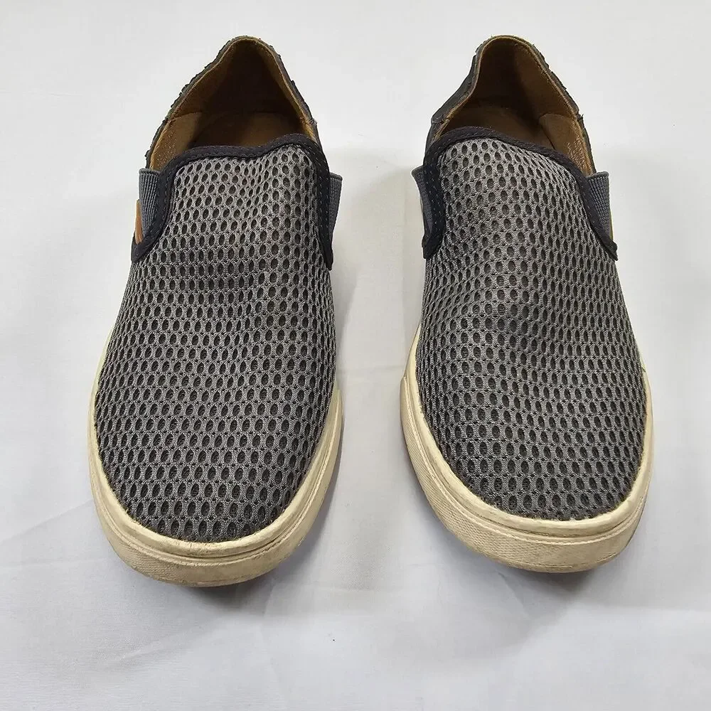 Olukai Women's Gray Slip On Pehuea Mesh Casual Comfort Low Top Size 6.5